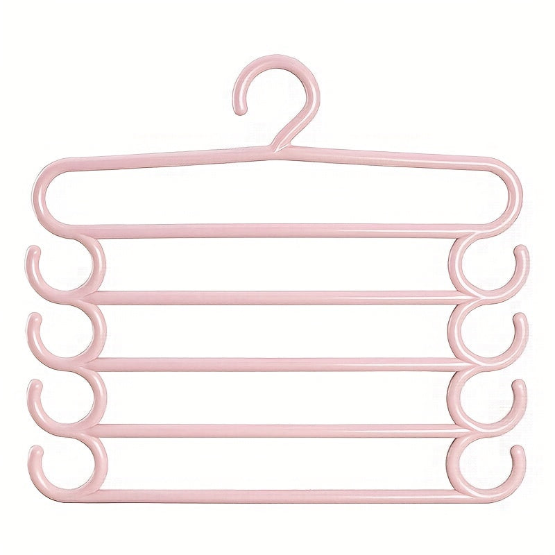Plastic Clothes Hanger Home Storage Pants Rack Colorful Five-layer Towel Hanging