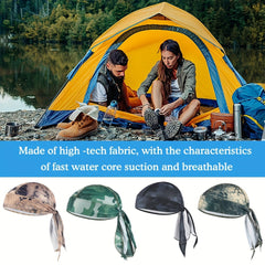 Cycling Cap Long Tail Turban Hat Breathable Pirate Hat