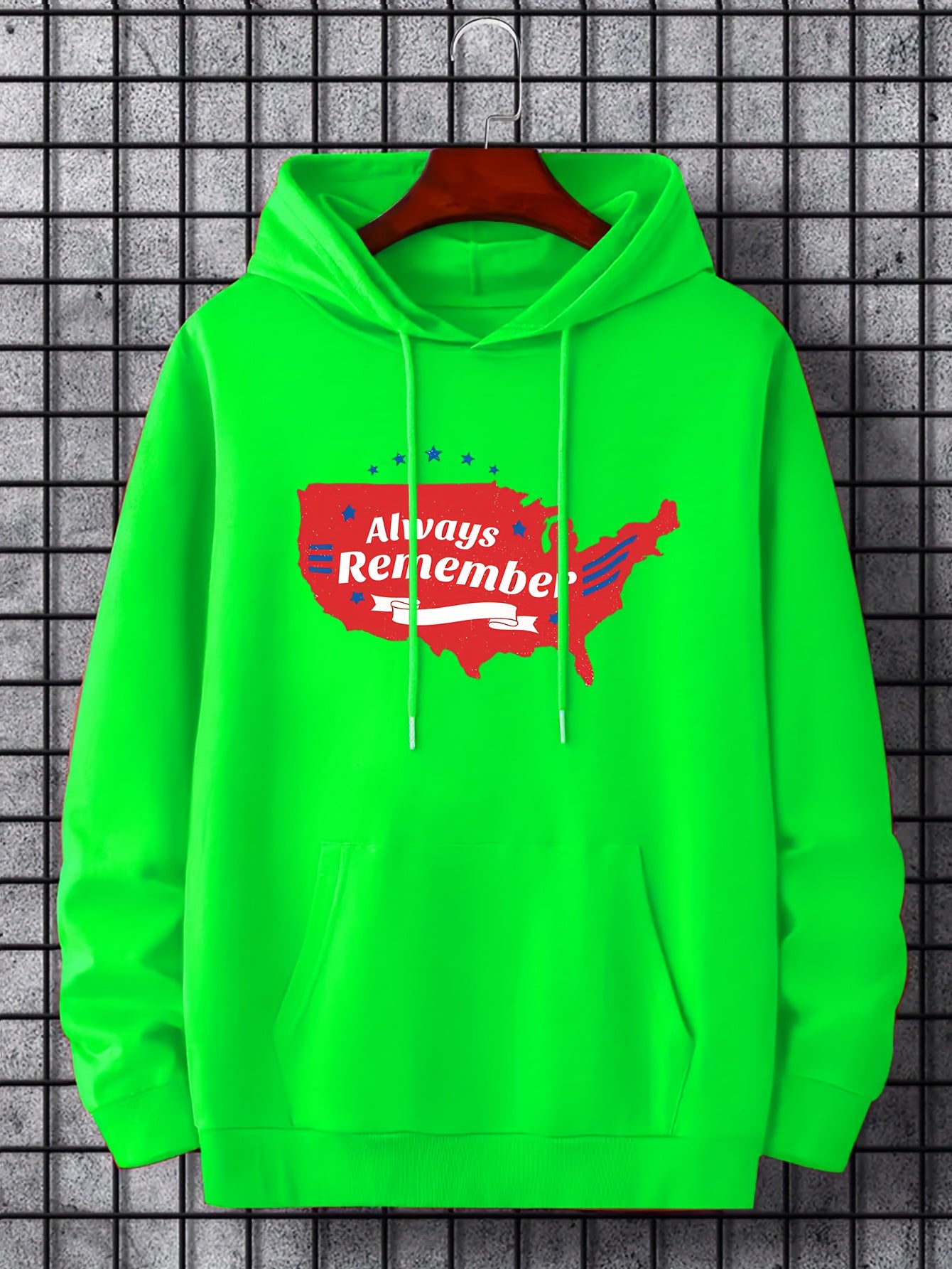 Always Remember Print Hoodie Hoodies For Men Men's Casual Graphic Pullover Hoode