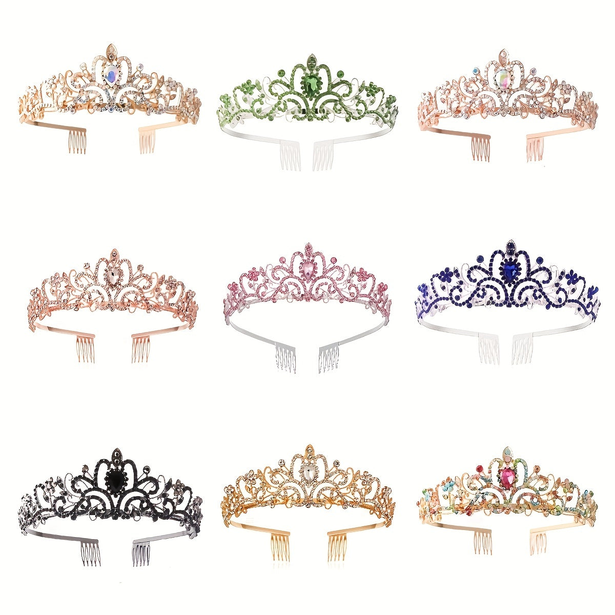 Princess Rhinestone Crown Hair Hoop Hair Accessory