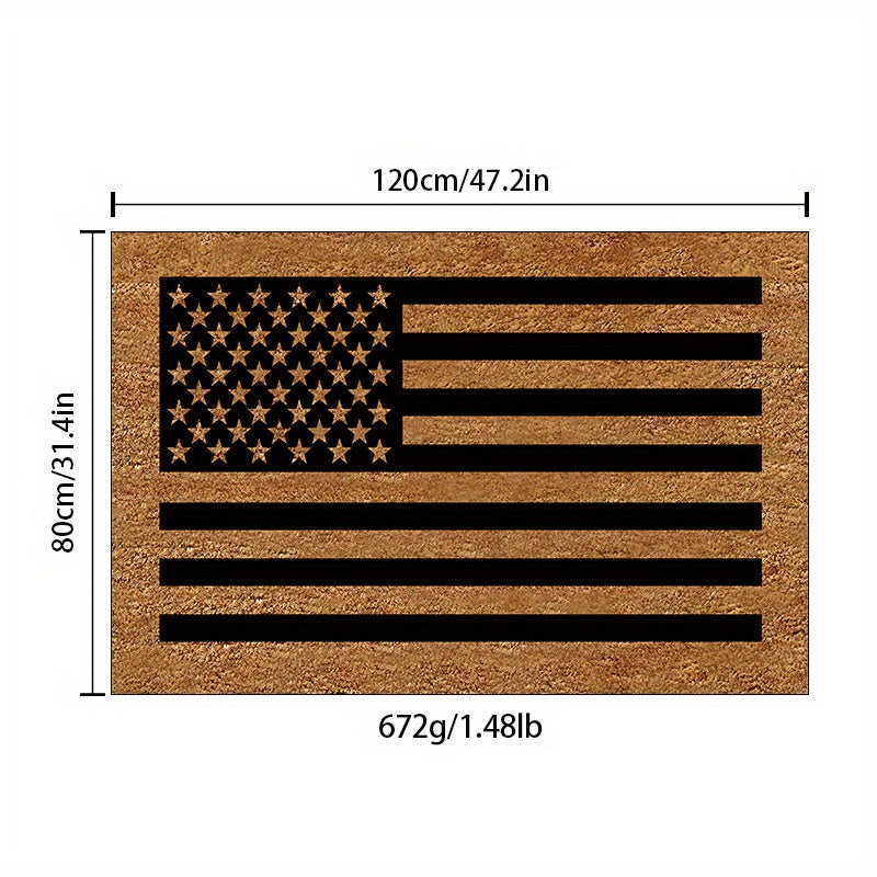 American Flag Area Rug Shaggy Non Slip Washable for Living Room