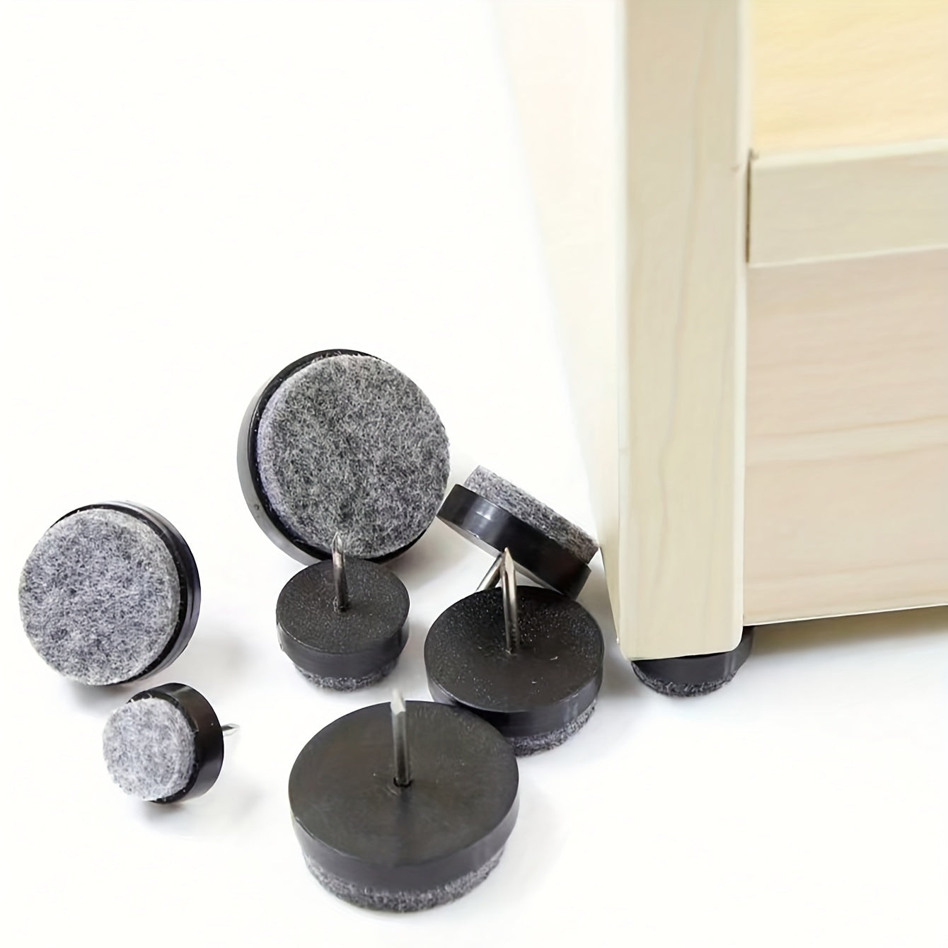 4pcs Furniture Glide Screw On Felt Pad Slider Floor Protector
