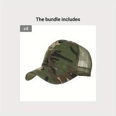Breathable Camo Trucker Hat for Outdoor Sports and Activities