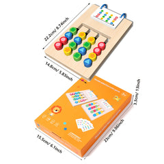 BEYTOON Shape Matching Wooden Toy Dual Sided Board Game for Youngsters 3