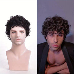 Men's Synthetic Curly Short Hair Natural Wig