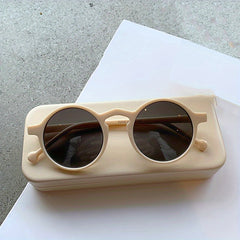 Retro Round Sunglasses UV400 Sun Shades Glasses with Case