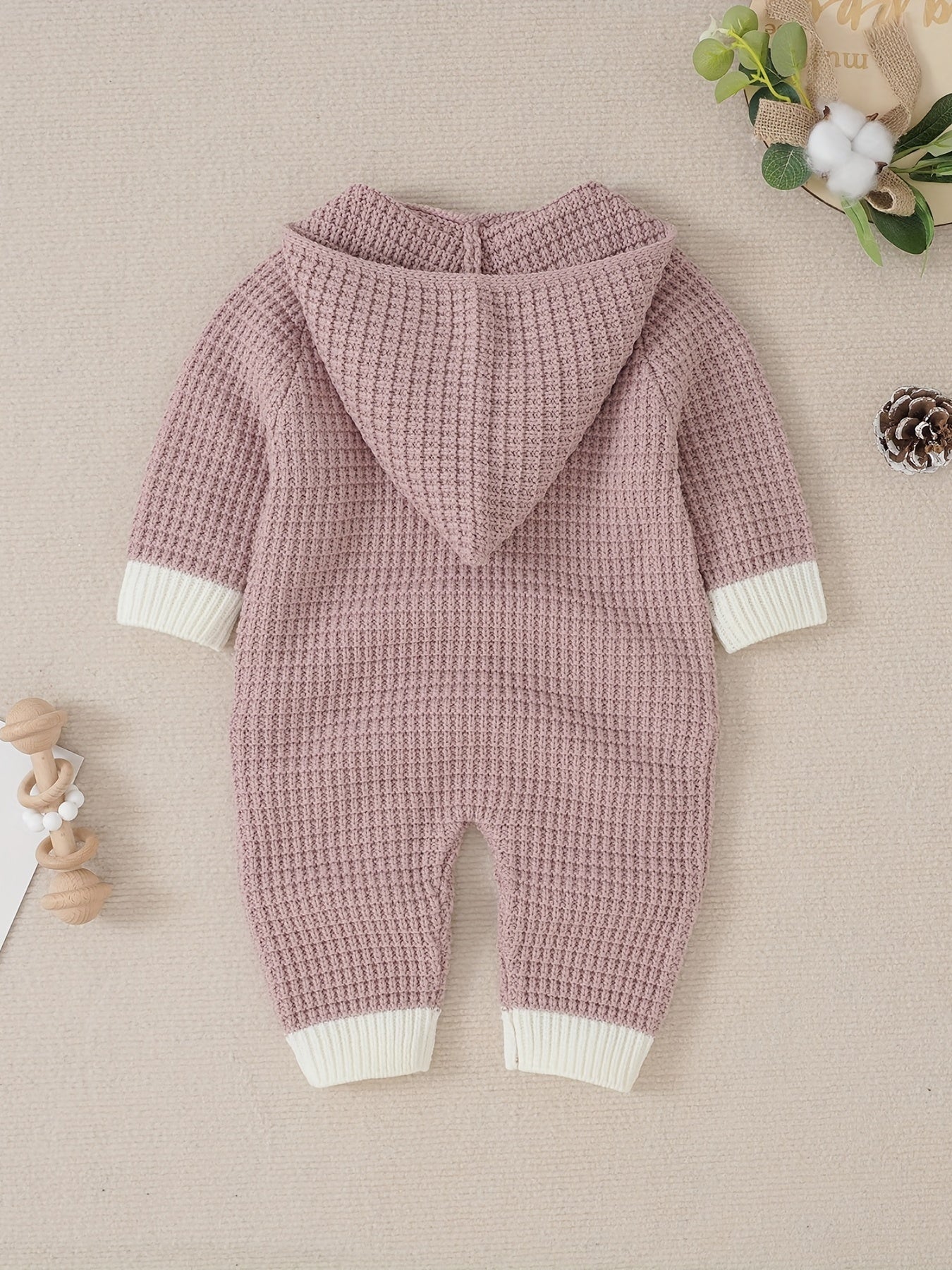 Baby Onesie Sweater Newborn Hooded Long Sleeve Casual Jumpsuit