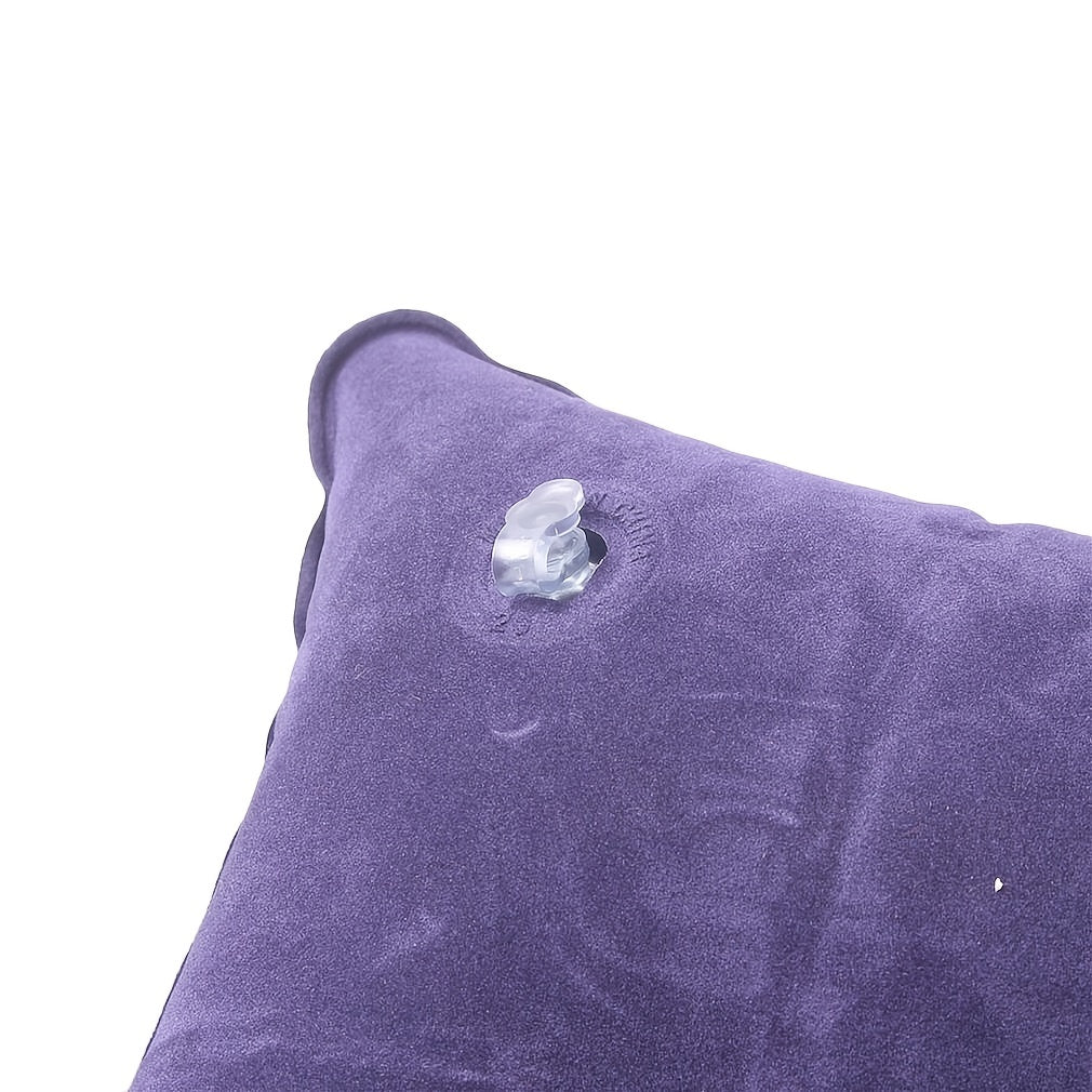 Outdoor Inflatable Pillow for Travel and Camping - Flocking Thick Square