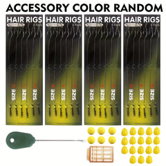 6pcs Carp Fishing Hair Rigs 26 Pcs Carp Accessories Bundle
