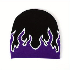 Flame Knitted Hat Hip Hop Street Outdoor Pullover Beanie