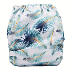 Leaves Print Adjustable Baby Cloth Diaper