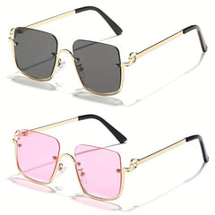 Men's Half Frame Sunglasses Couple's Versatile Sunglasses