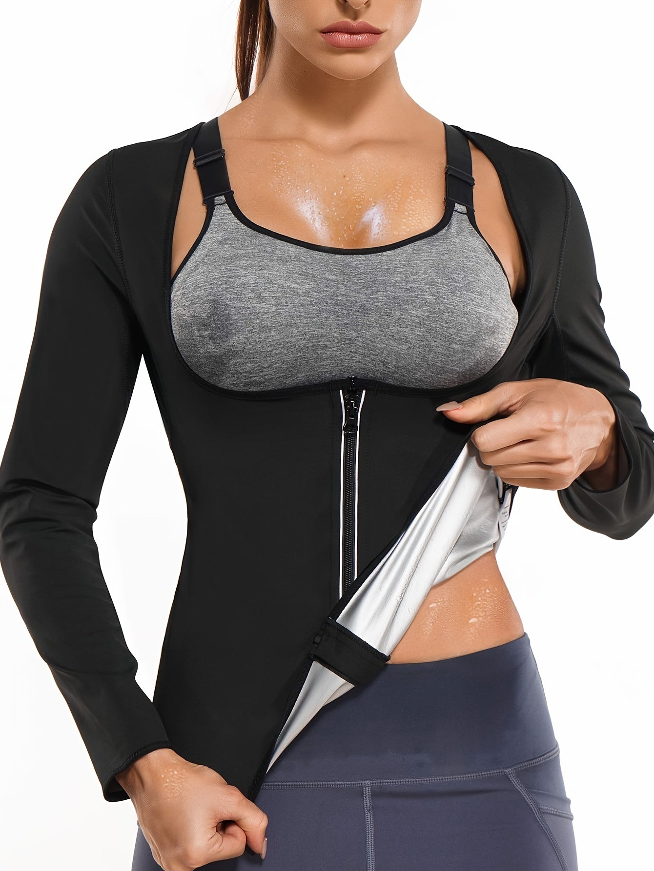Open Bust Waist Trainer Long Sleeve Shaper