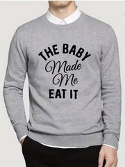 THE BABY Knitted Sweater Men's Casual Warm Mid Stretch Pullover