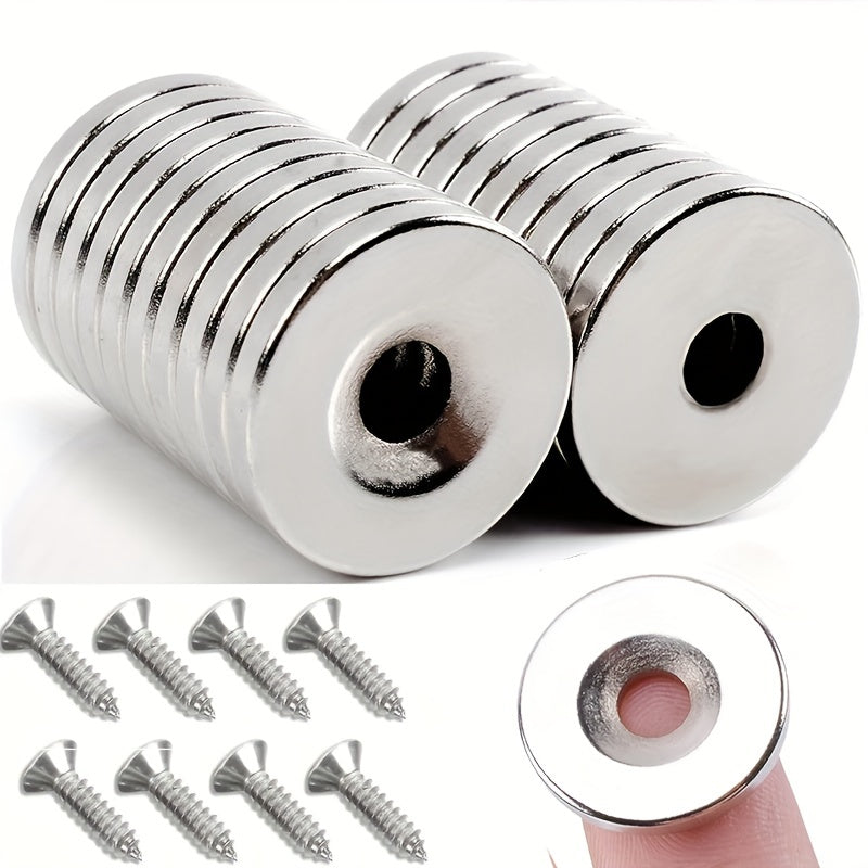 8pcs Neodymium Magnets 20x3mm Holes 5mm Round Disc Magnets