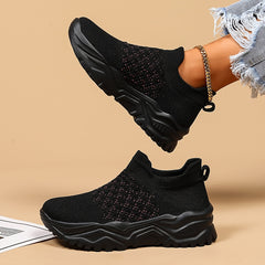 Women's Breathable Knit Sneakers Lightweight Comfy Casual Shoes