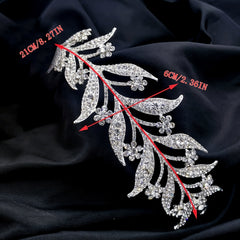 Crystal Leaf Alloy Crown Tiara Headdress Bridal Hair Jewelry