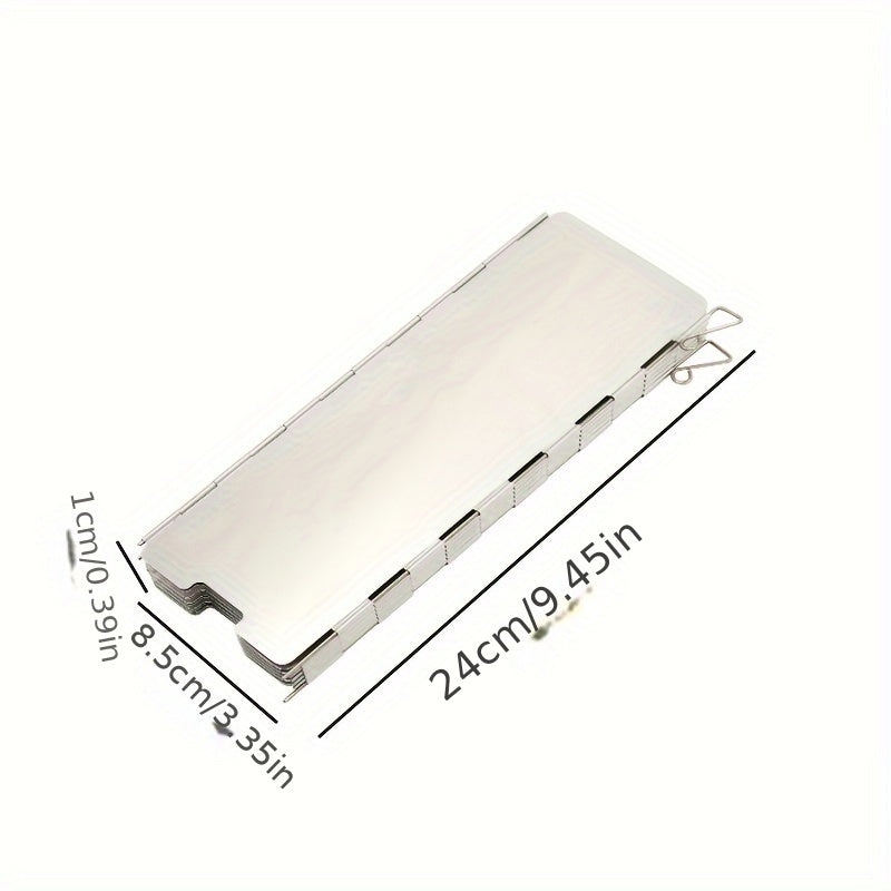 10pcs Camping Stove Windshield Aluminum Alloy Foldable Windproof Screen