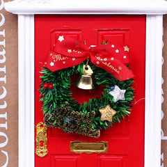 Dollhouse Christmas Decorations Toy House Scene Model Christmas Wreath