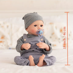 18" Reborn Baby Dolls Realistic Soft Body Newborn Christmas Gift for Kids