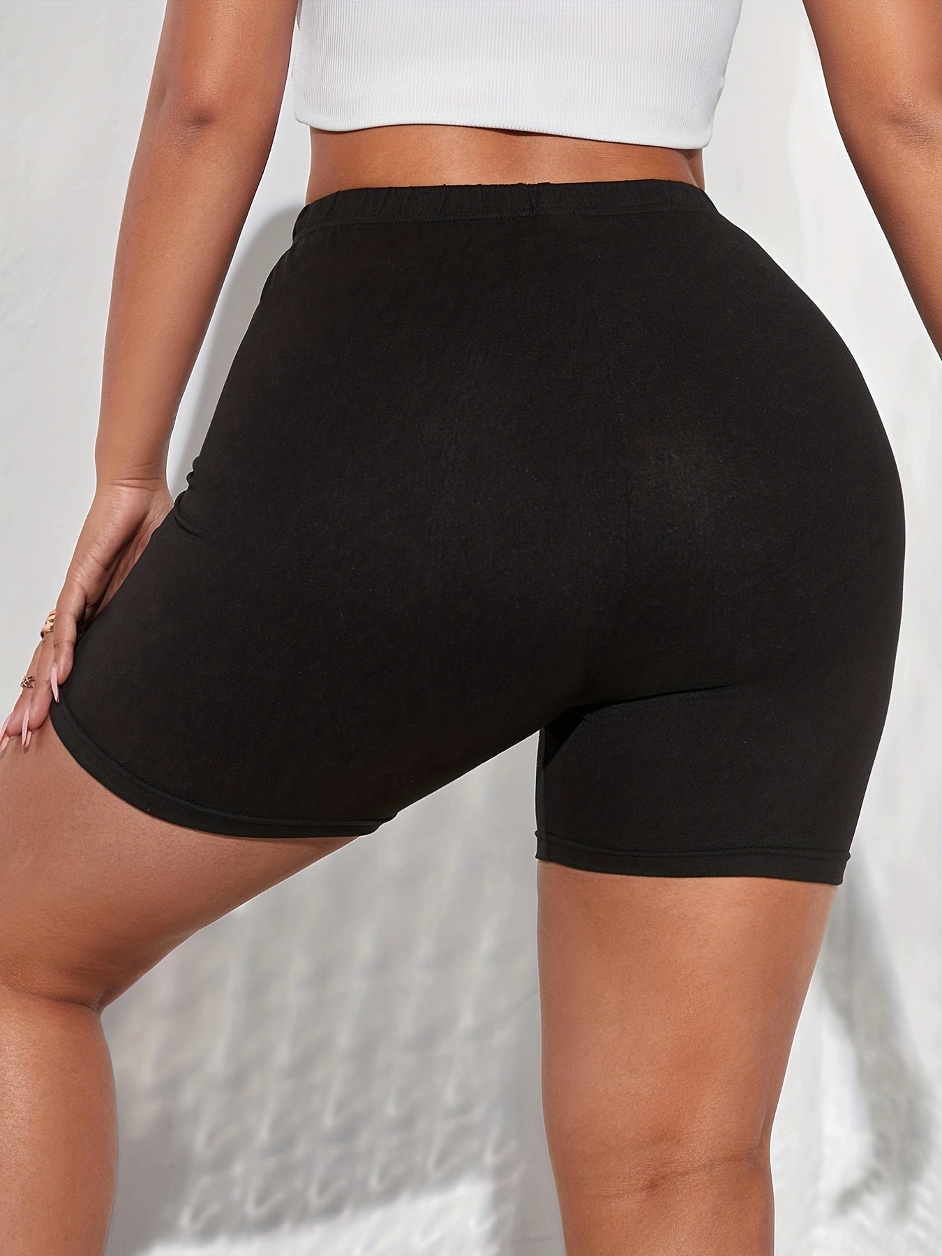 Leopard Heart Print Biker Shorts Casual Leggings