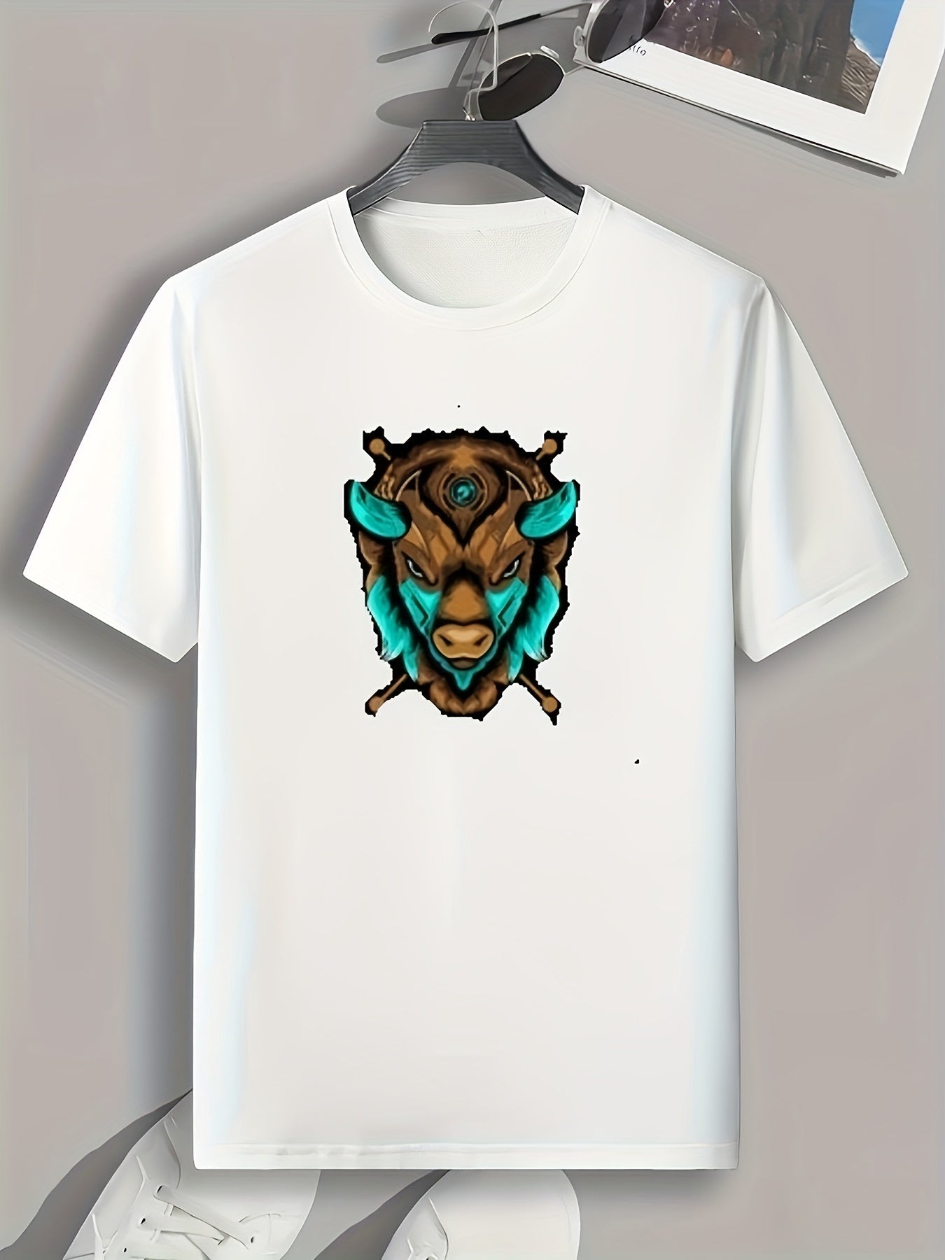Animal Pattern Print Men's Sports T-shirt