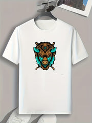 Animal Pattern Print Men's Sports T-shirt
