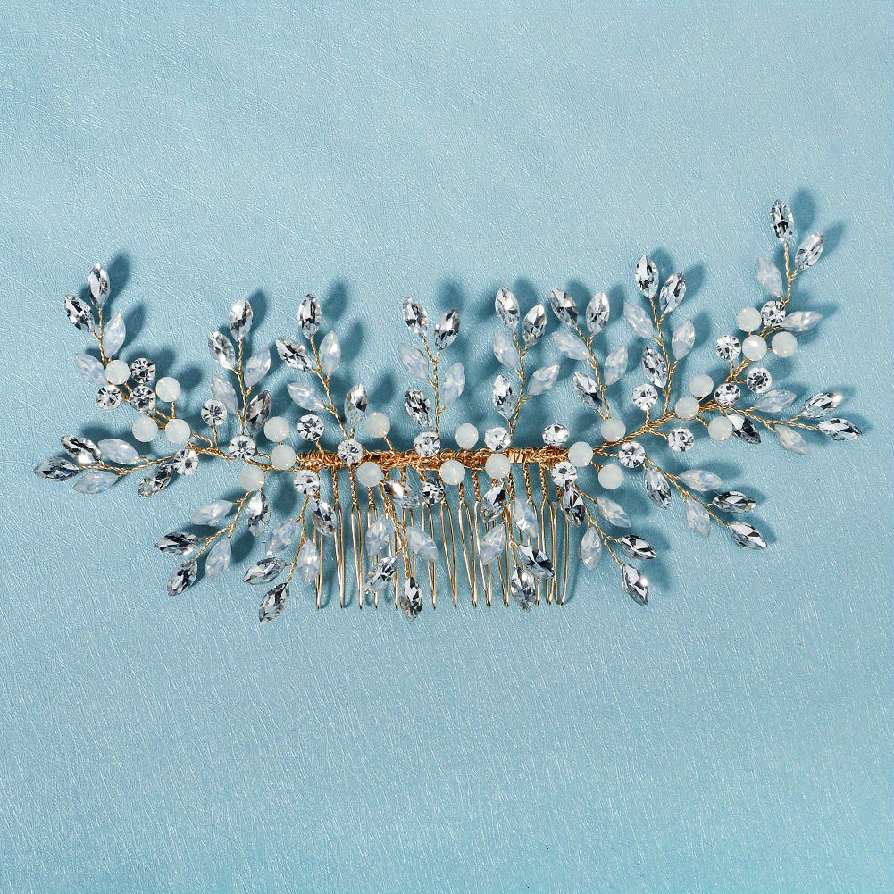 Wedding Hair Comb Silvery Rhinestones Bridal Headpiece Bride Hair Accessories