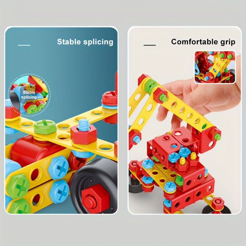 287pcs Screw Building Blocks Toys for Kids with Screwdrivers Educational Toys