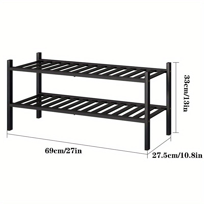 3 Tier Bamboo Shoe Rack Organize Shoes Clothes with Ease