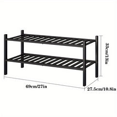 3 Tier Bamboo Shoe Rack Organize Shoes Clothes with Ease