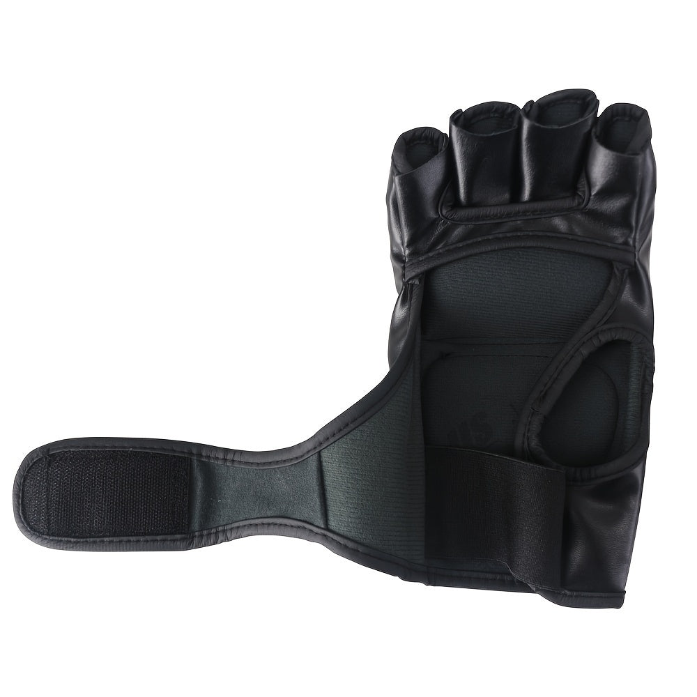 Adult Half Finger Boxing Gloves for Sanda and Pu - Protective Training Gear
