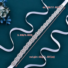 Sparkling Rhinestone Bridal Sash Belt for Brides