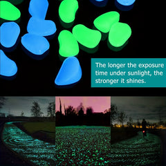 200pcs Small Luminous Pebbles for Garden Fish Tank Aquarium Decor