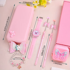 Butterfly LED Glow Watch Set with Coin Purse & Hair Clip