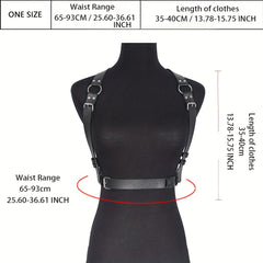 Punk Chest Harness Belt Gothic Studded Decor Body Suspenders