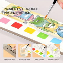 Children's Watercolor Painting Coloring Book