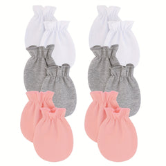 6 Pairs Newborn Baby Mittens Infant Toddler Gloves No Scratch Mittens