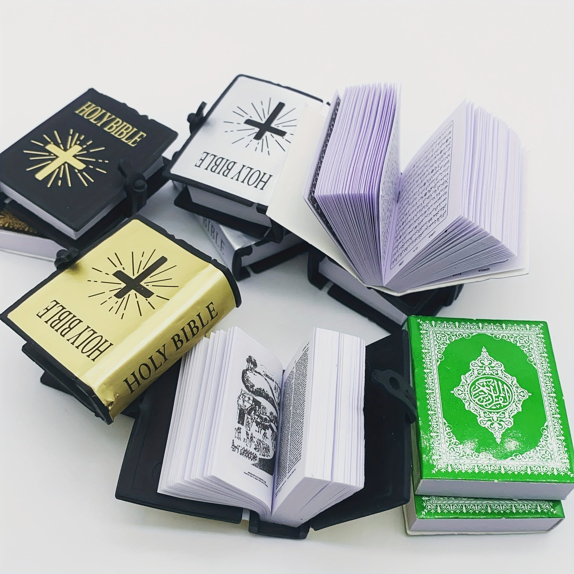 Mini Bible Paper Book Model Toy Dollhouse Furniture Decoration