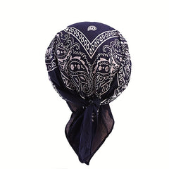 Paisley Print Sun Hat Bandana Head Scarf Hat Anti UV Summer Visor