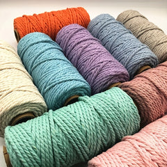 3mm 109 Yards Natural Macrame Cotton Cord Bohemia Macrame Rope For DIY Crafts