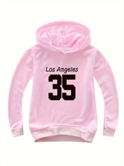 Girls Pullover Hooded Sweatshirt for Autumn Winter