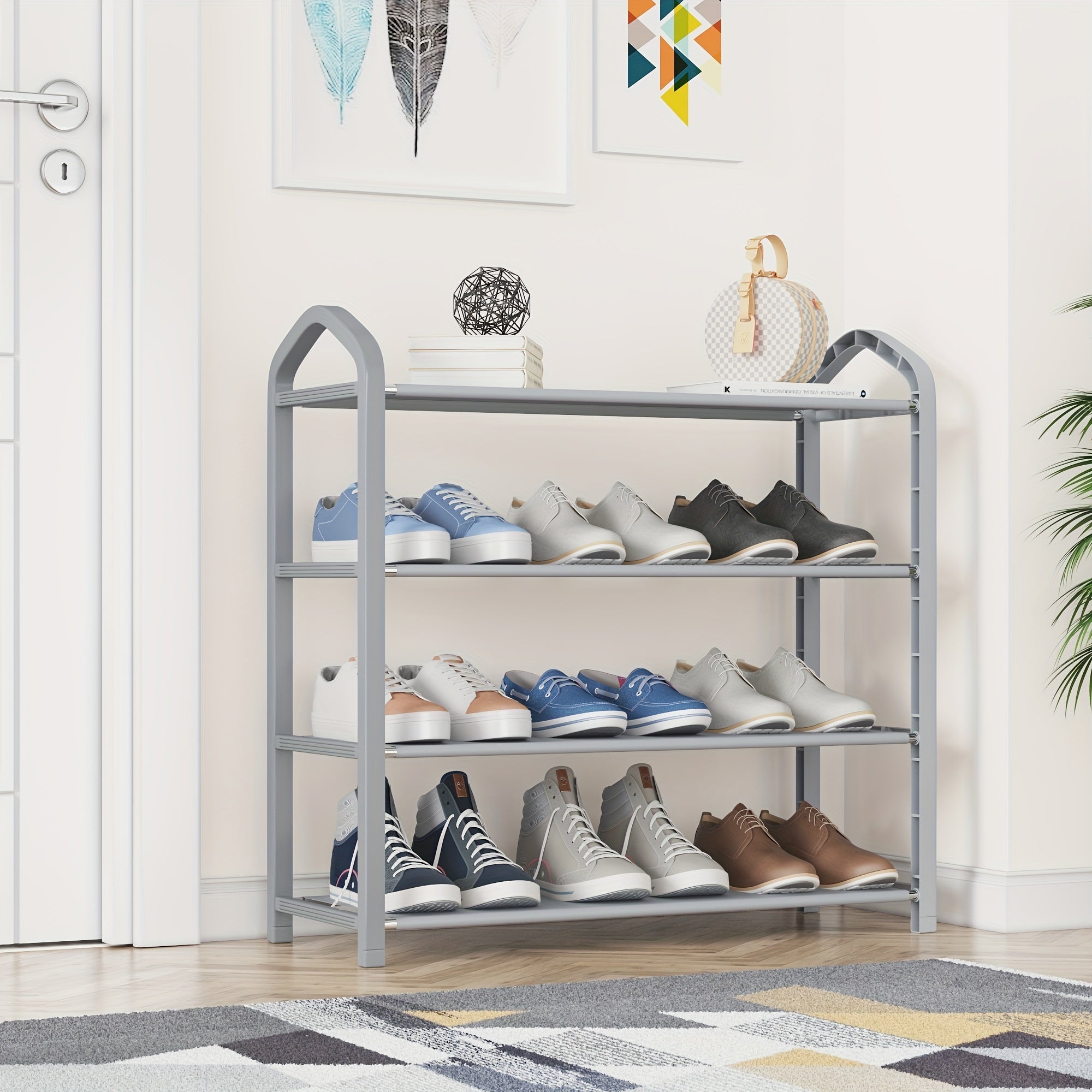 3-Layer Shoe Rack Indoor Household Shoe Storage Rack Dustproof