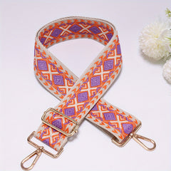 Embroidery Adjustable Purse Strap Wide Canavas Handbag Belt