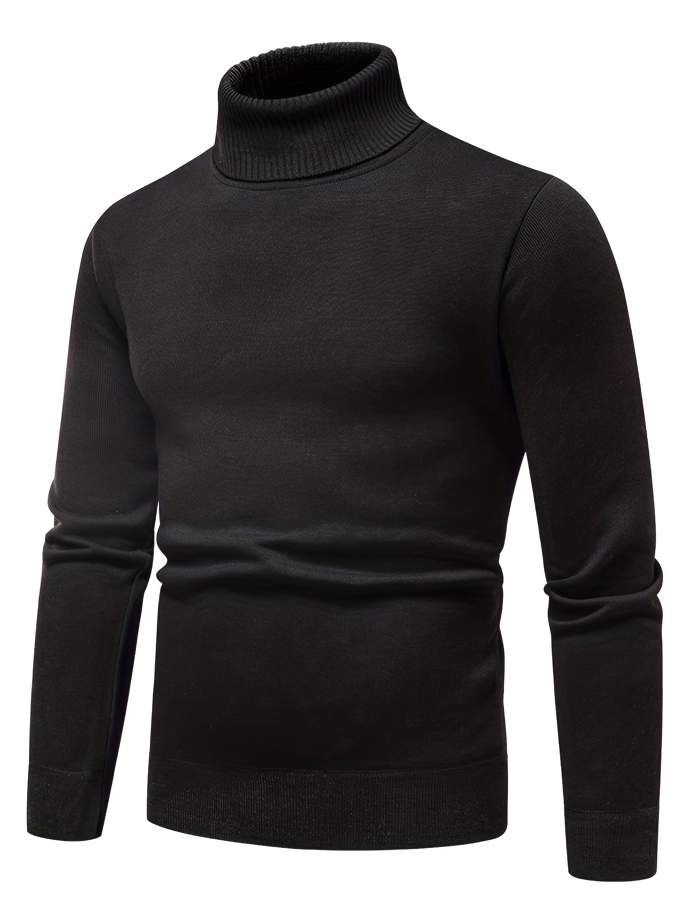 Men's Turtle Neck Knit Sweater Casual Warm Pullover for Fall Winter