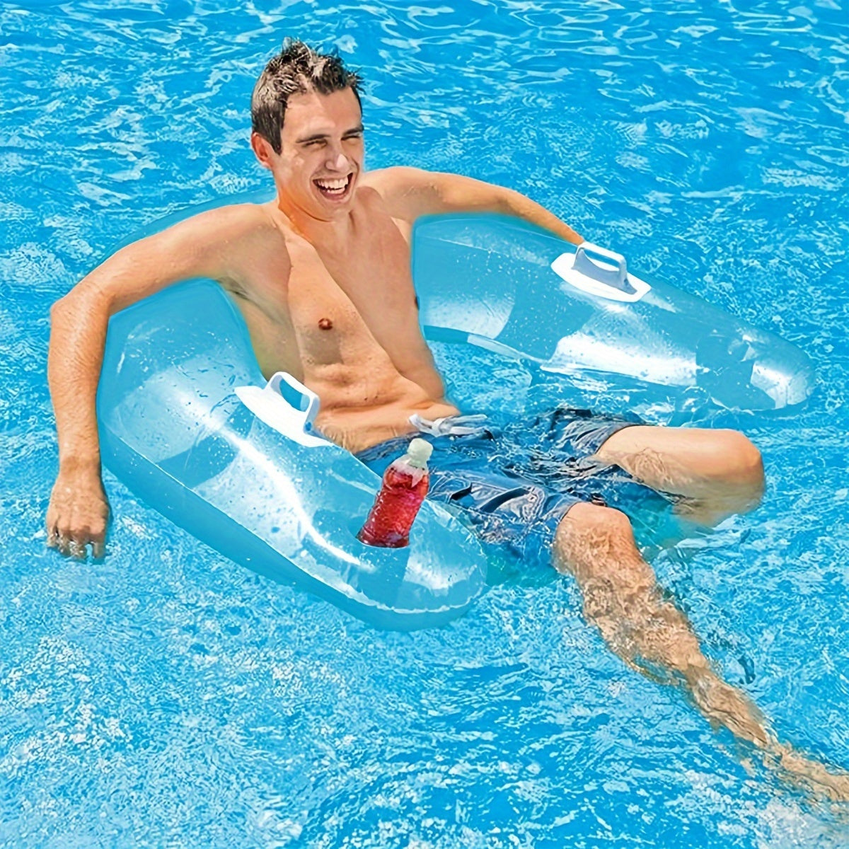 Inflatable U-Shaped Recliner PVC Floating Lounge Pool Toy
