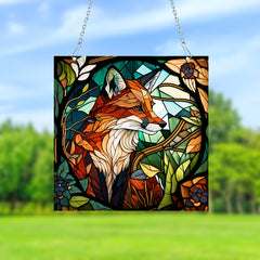 Fox Stained Acrylic Suncatcher Hanging For Window Lovely Fox Sun Catcher