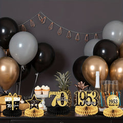 70th Anniversary Table Decorations for Men and Women