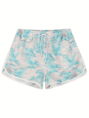 Women's All Over Print Drawstring Shorts for Spring & Summer