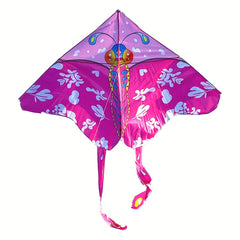Multicolor Butterfly Kite with Long Tails and Handle - Outdoor Entertainment